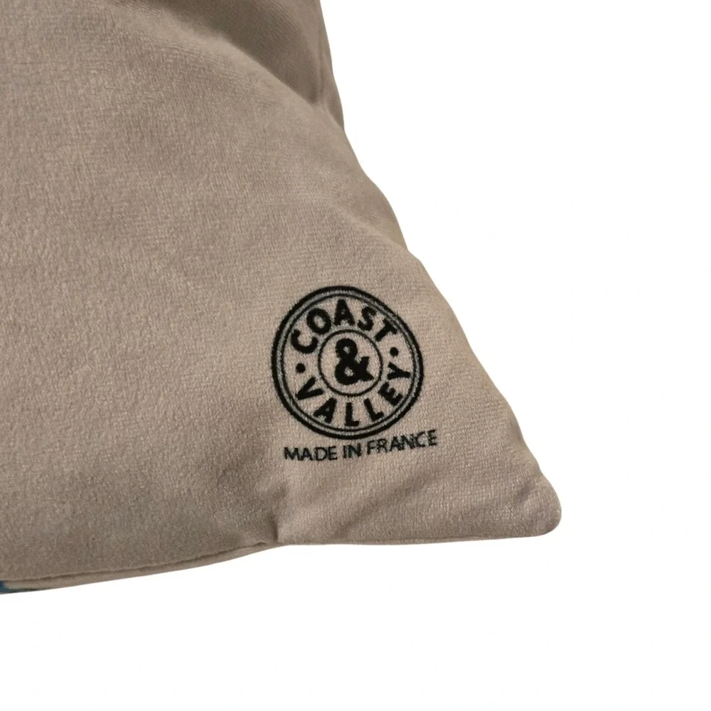 Coast & Valley Down Pillow Skiers Snowboarder Throw Pillow France Winter Whimsy